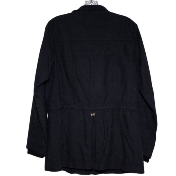 Cabi Womens Sz Medium Charcoal Weekend Moto Utility Jacket Full Zip Pockets 209 - Picture 3 of 7